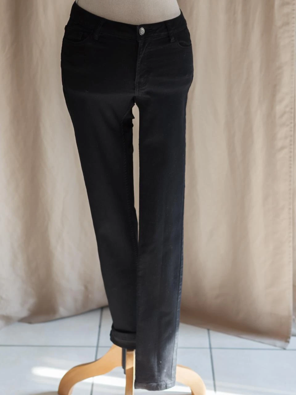 Slim broek standaard damesmaat - Zwart - Maat 38 - Zeer goede staat – photo 2